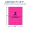 Avery Printable Shipping Labels, 5-1/2" x 8-1/2", Neon Magenta, Laser & Inkjet Compatible, 200 Blank Labels Total, Great for Branding, Mailing, Organizing, and More (5948)